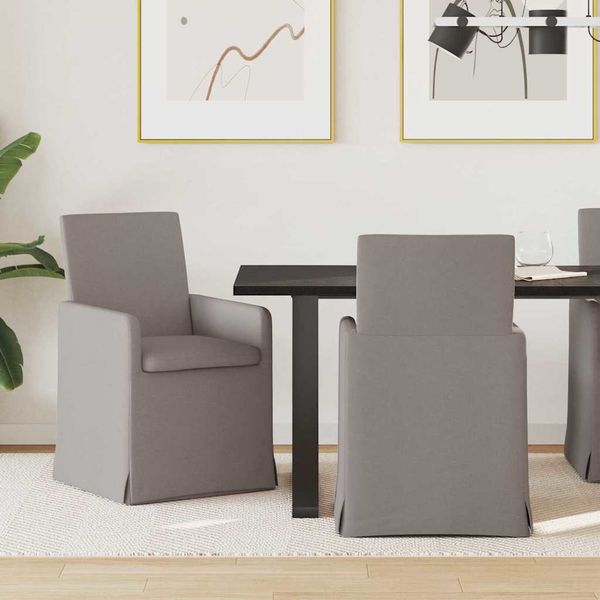 vidaXL Jedálenské stoličky 2 pcs Sivohnedá 57 x 67 x 95 cm látka