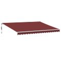 vidaXL Automaticky zaťahovacia markíza s LED vínová 450x350 cm