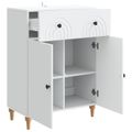 vidaXL Servírovacia skriňa Biela 66 x 34,5 x 90 cm Kompozitné drevo