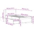 vidaXL Posteľ bez matraca voskovo hnedá 90x190cm masívna borovica