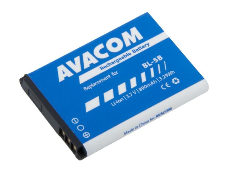 Batéria AVACOM GSNO-BL5B-S890 do mobilu Nokia 3220, 6070, Li-Ion 3,7 V 890mAh (náhrada BL-5B)