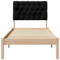 vidaXL Rám postele s čalúneným čelom s čelnou doskou Hnedá 75 x 190 cm