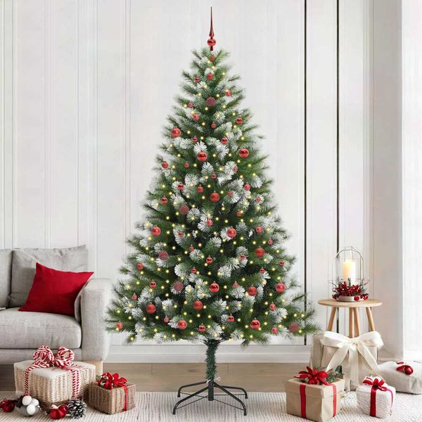 vidaXL Umelý skladací vianočný strom so zamrznutým snehom 240 cm