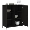 vidaXL Komoda čierna 70x30x80 cm kompozitné drevo