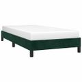vidaXL Posteľ bez matraca tmavozelený 90x200 cm zamat