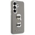 Puzdro Karl Lagerfeld Saffiano Double Heads Metal pre Samsung Galaxy S26 strieborná
