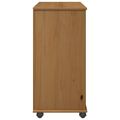 vidaXL Koliesková skriňa 63,5 x 39 x 79 cm Masívne borovicové drevo