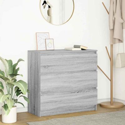 vidaXL Komoda sivý dub sonoma 80x35x76 cm spracované drevo