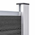 vidaXL Sada plotových panelov WPC 526x146 cm čierna