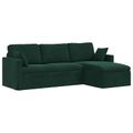 vidaXL Pohovka Tmavozelená 228 x 134 x 80 cm Zamat