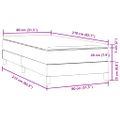 vidaXL Posteľný rám boxspring s matracom Svetlosivá 80x210 cm zamat