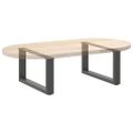 vidaXL Nohy konferenčného stolíka v tvare U, 2 ks, antracitové, 70 x (30-31) cm, oceľ