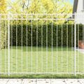 vidaXL Prvok plotu ASSEN 170 x 150 cm Oceľ Biela