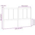 vidaXL Čelo postele sivé 125,5x4x100 cm masívna borovica