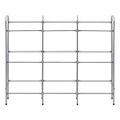 vidaXL Skladovací regál na 9 prepraviek strieborný 145x33x116 cm oceľ