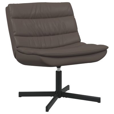 vidaXL Otočná stolička Hnedá 63 x 75 x 76 cm Lesklý PU