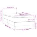 vidaXL Posteľ boxsping s matracom a LED krémová 90x200 cm látka