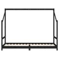 vidaXL Rám detskej postele čierny 90x200 cm masívna borovica
