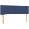 vidaXL Posteľný rám boxspring s matracom modrý 140x200 cm látka