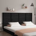 vidaXL Nástenné čelo postele čierne 156x3x91,5 cm masívna borovica