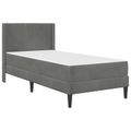 vidaXL Rám postele s matracom Tmavosivá 80 x 200 cm Zamat