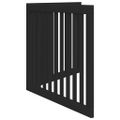 vidaXL Brána pre psa skladacia 2 panely čierna 160 cm topoľové drevo