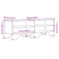 vidaXL TV stolík čierny 122x34x41 cm kompozitné drevo