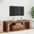 vidaXL TV skrinka s LED staré drevo 120x36,5x40 cm kompozitné drevo