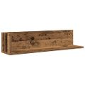 vidaXL Nástenné police 2ks staré drevo 75x16,5x16,5cm kompozitné drevo