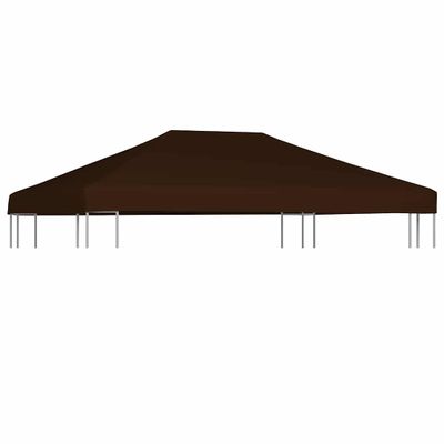 vidaXL Strieška na altánok 310 g/m² 3x4 m, hnedá