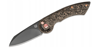 FOX Knives FX-550 CFB Radius Snake vreckový nôž 7,5 cm, čierna, ružová, uhlíkové vlákno, meď, titán