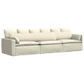 vidaXL Vankúše na pohovku 2 pcs Krémová 200 x 40 cm Kordúrová tkanina