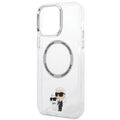 Puzdro Karl Lagerfeld pre iPhone 13 Pro Max 6,7" KLHMP13XHNKCIT priehľadné tvrdé puzdro Magsafe IML NFT Karl & Choupette