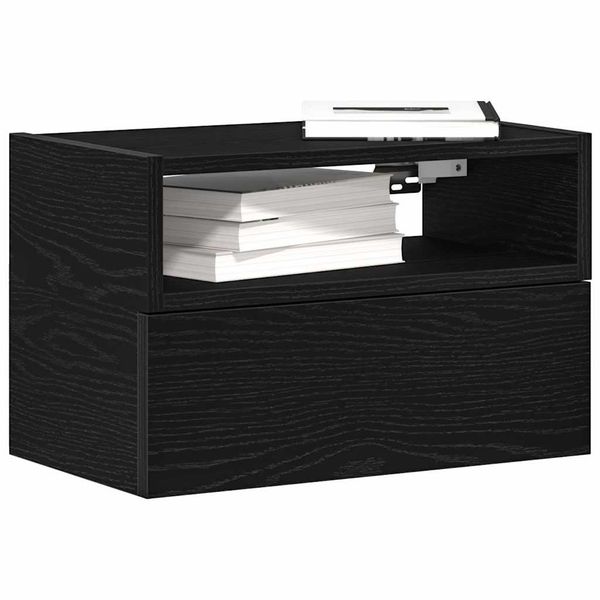 vidaXL Nástenné nočné stolíky 2 ks čierne 45x26x28,5 cm