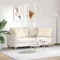 vidaXL Vankúše na pohovku 2 pcs Krémová 70 x 50 cm Kordúrová tkanina