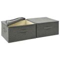 vidaXL Úložné boxy 2 ks látkové 43x34x23 cm antracitové