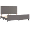vidaXL Posteľný rám s čelom sivý 180x200 cm umelá koža