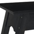 vidaXL Konzolový stolík čierny 110x30x75 cm masívny mahagón