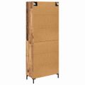 vidaXL Highboard 2 ks Staré drevo 69,5 x 34 x 180 cm Kompozitné drevo