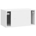 vidaXL Nástenná TV skrinka Biela s vysokým leskom 59,5 x 31 x 30 cm