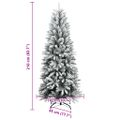 vidaXL Umelý vianočný stromček 300 LED a snehové vločky 210 cm