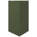 vidaXL Záhradné kvetináče 2 ks olivové trojuholník 50x43x75 cm oceľ