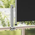 vidaXL Zaťahovacia bočná markíza na terasu čierna 60x300 cm