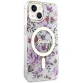 Guess case for iPhone 14 6,1" GUHMP14SHCFWST transparent hardcase Magsafe IML Flower