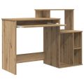 vidaXL Stôl Remeselný dub 120,5 x 44 x 88,5 cm Kompozitné drevo