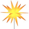 vidaXL Vianočné svetlá s hrotmi 3 ks LED skladacie žlté 35 cm