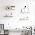 vidaXL Plávajúce nástenné police 4 ks, dubové 60x23,5x3,8 cm, MDF