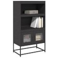 vidaXL Highboard Black 68x39x123 cm Oceľ