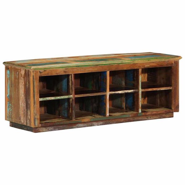 vidaXL Skriňa na topánky Hnedá 110 x 35 x 40 cm Masívne obnovené drevo