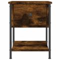 vidaXL Nočné stolíky 2 ks dymový dub 34x35,5x45 cm kompozitné drevo